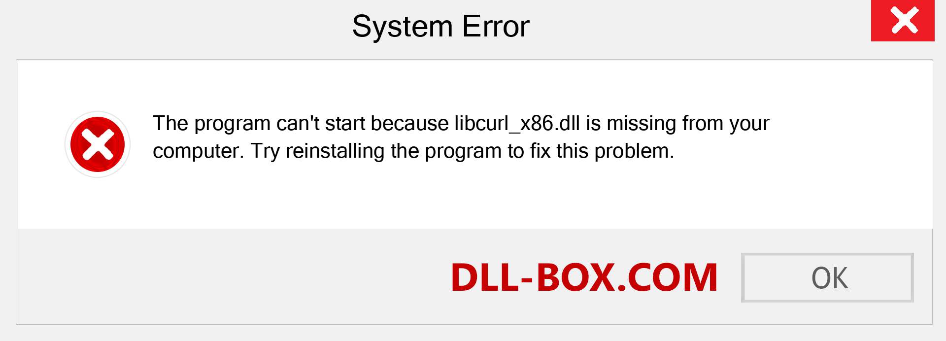  libcurl_x86.dll file is missing?. Download for Windows 7, 8, 10 - Fix  libcurl_x86 dll Missing Error on Windows, photos, images